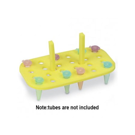 Heathrow Scientific Floating Foam Tube Rack, Yellow, 24x1.5-2.0ml, 5/pk, 5PK 248921